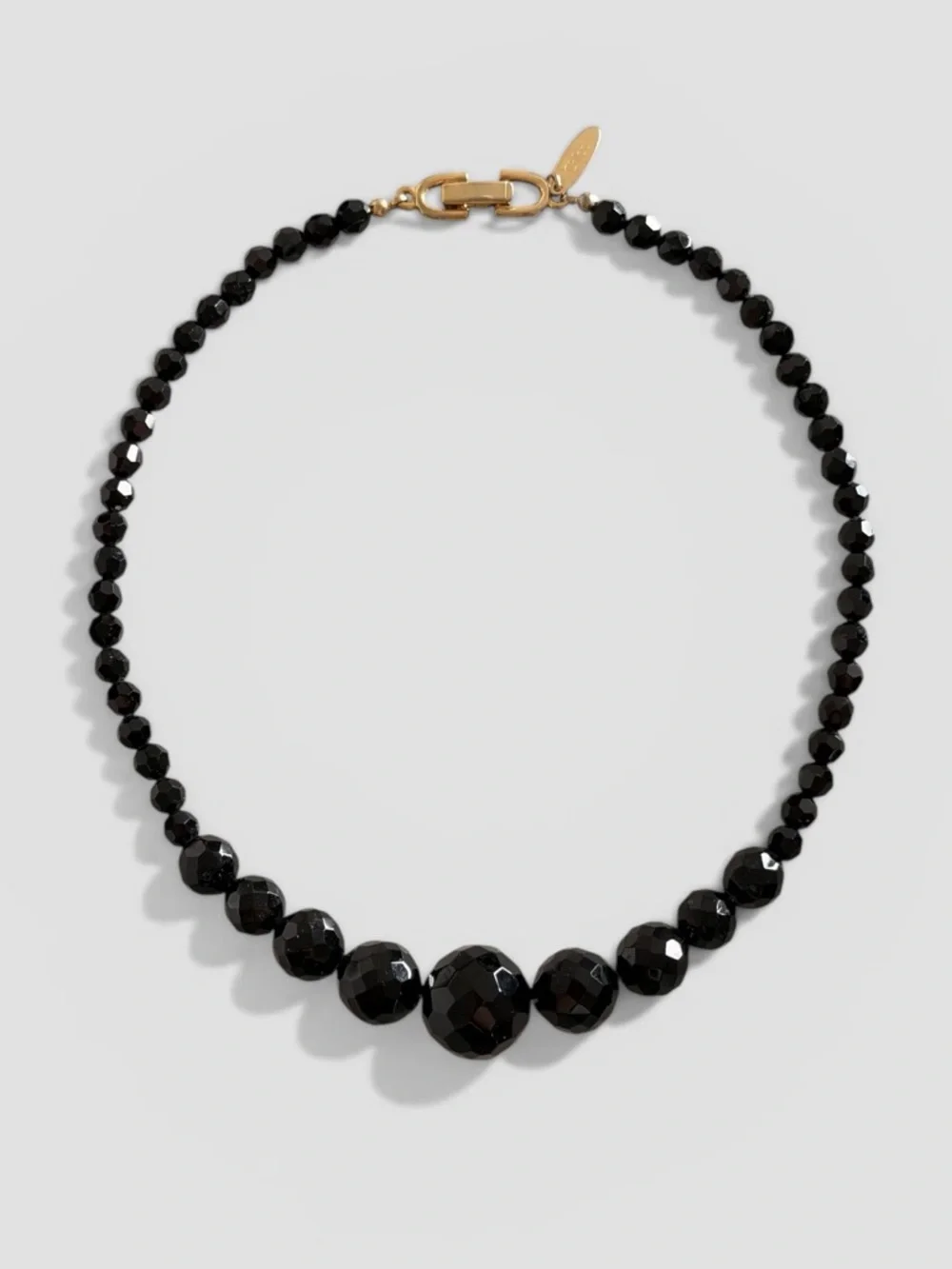 Chloe black beaded necklace